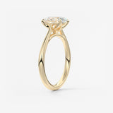 Oval Cathedral Lab Grown Diamond Engagement Ring