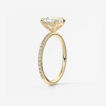 Cushion Pave Lab Grown Diamond Engagement Ring