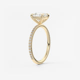 Cushion Pave Lab Grown Diamond Engagement Ring
