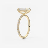 Emerald Pave Lab Grown Diamond Engagement Ring