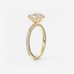 Round Pave Lab Grown Diamond Engagement Ring