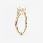 Cushion Three Stone Lab Grown Diamond Engagement Ring