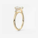 Cushion Three Stone Lab Grown Diamond Engagement Ring