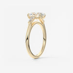 Oval Three Stone Lab Grown Diamond Engagement Ring