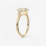 Oval Three Stone Lab Grown Diamond Engagement Ring
