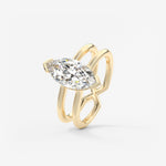 Marquise Cathedral Lab Grown Diamond Engagement Ring