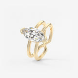 Marquise Cathedral Lab Grown Diamond Engagement Ring
