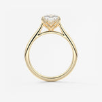 Cushion Cathedral Lab Grown Diamond Engagement Ring