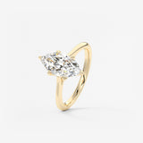 Marquise Cathedral Lab Grown Diamond Engagement Ring