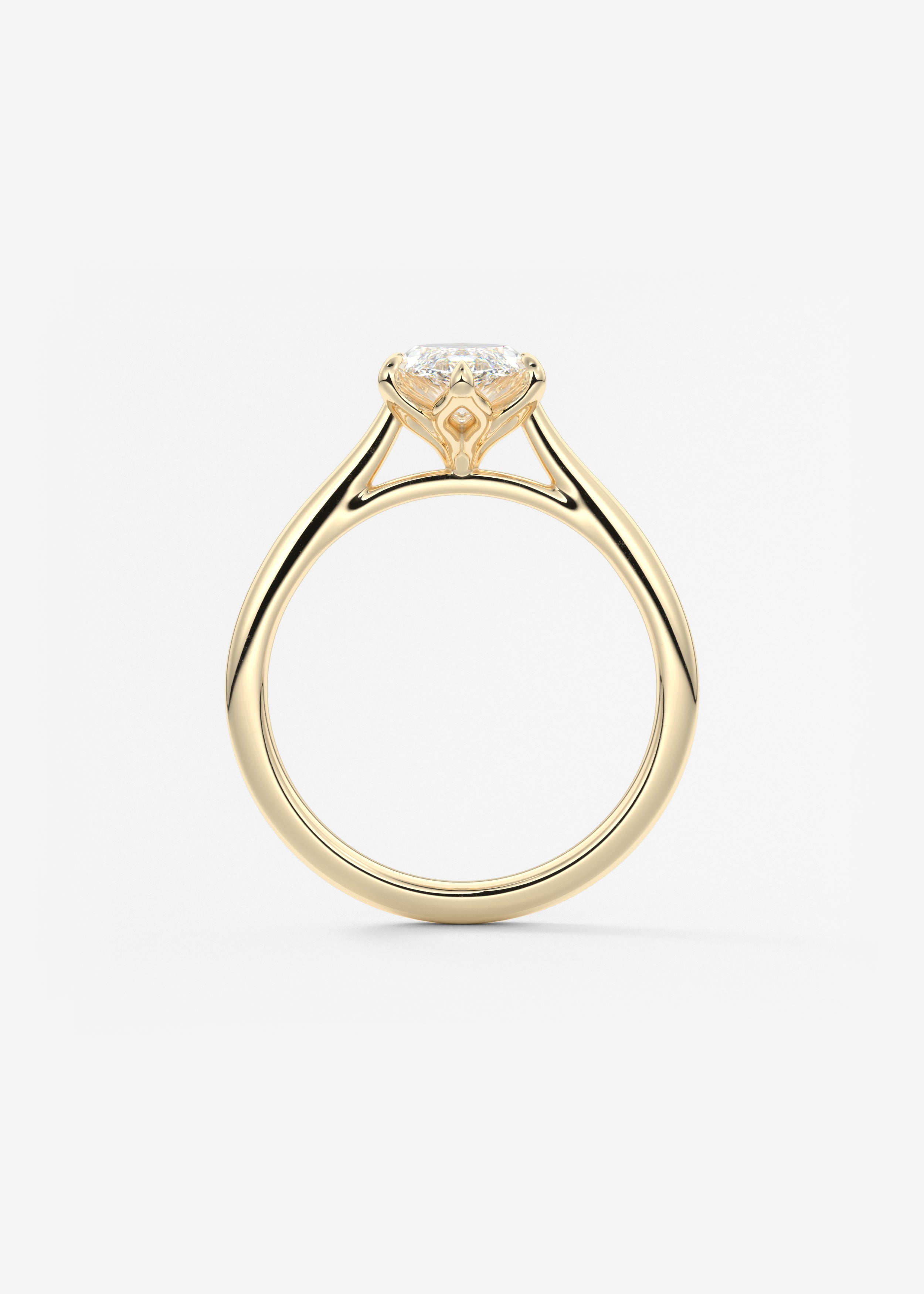 Marquise Cathedral Lab Grown Diamond Engagement Ring
