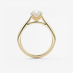 Oval Cathedral Lab Grown Diamond Engagement Ring