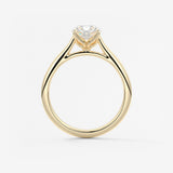 Oval Cathedral Lab Grown Diamond Engagement Ring