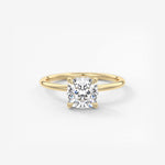 Cushion Hidden Halo Lab Grown Diamond Engagement Ring
