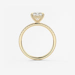 Cushion Pave Lab Grown Diamond Engagement Ring