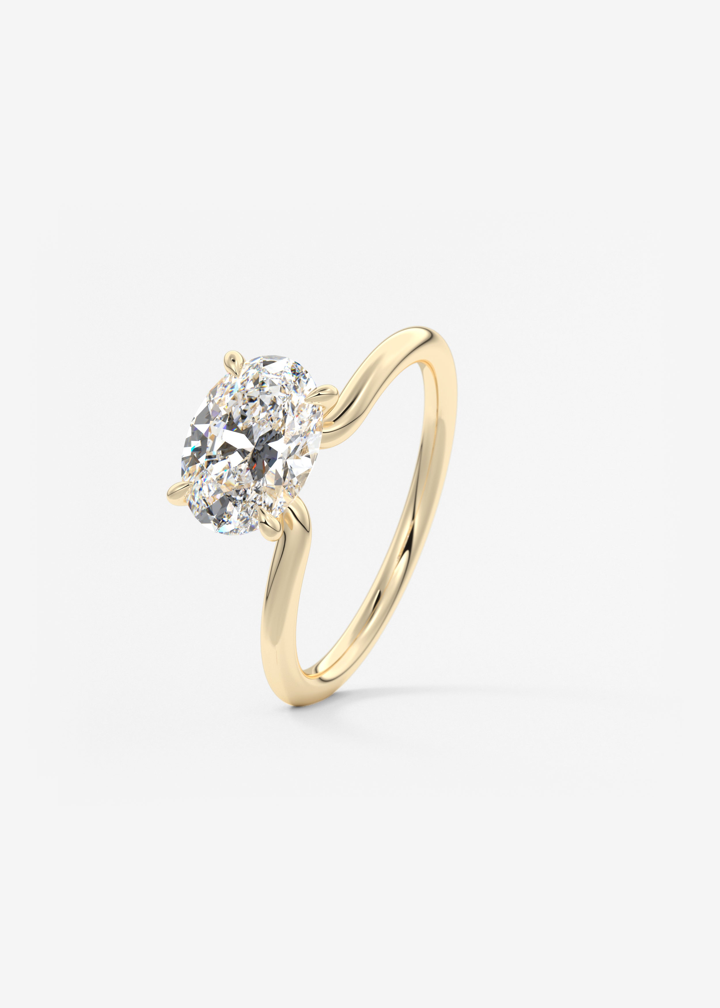 Oval Solitaire Lab Grown Diamond Engagement Ring
