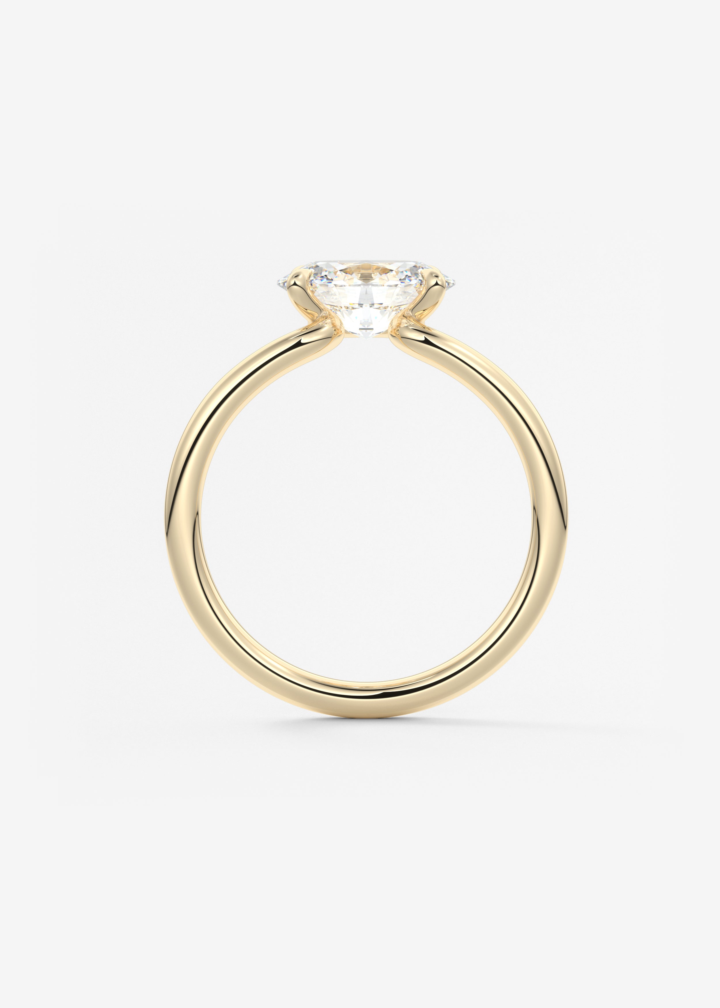 Oval Solitaire Lab Grown Diamond Engagement Ring
