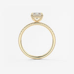 Emerald Pave Lab Grown Diamond Engagement Ring