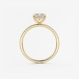 Emerald Pave Lab Grown Diamond Engagement Ring