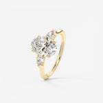 Oval Three Stone Lab Grown Diamond Engagement Ring