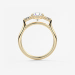 Oval Three Stone Lab Grown Diamond Engagement Ring