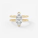 Marquise Cathedral Lab Grown Diamond Engagement Ring