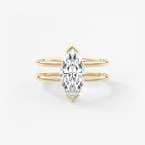Marquise Cathedral Lab Grown Diamond Engagement Ring