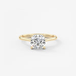 Cushion Cathedral Lab Grown Diamond Engagement Ring