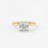 Cushion Cathedral Lab Grown Diamond Engagement Ring