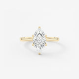 Marquise Cathedral Lab Grown Diamond Engagement Ring