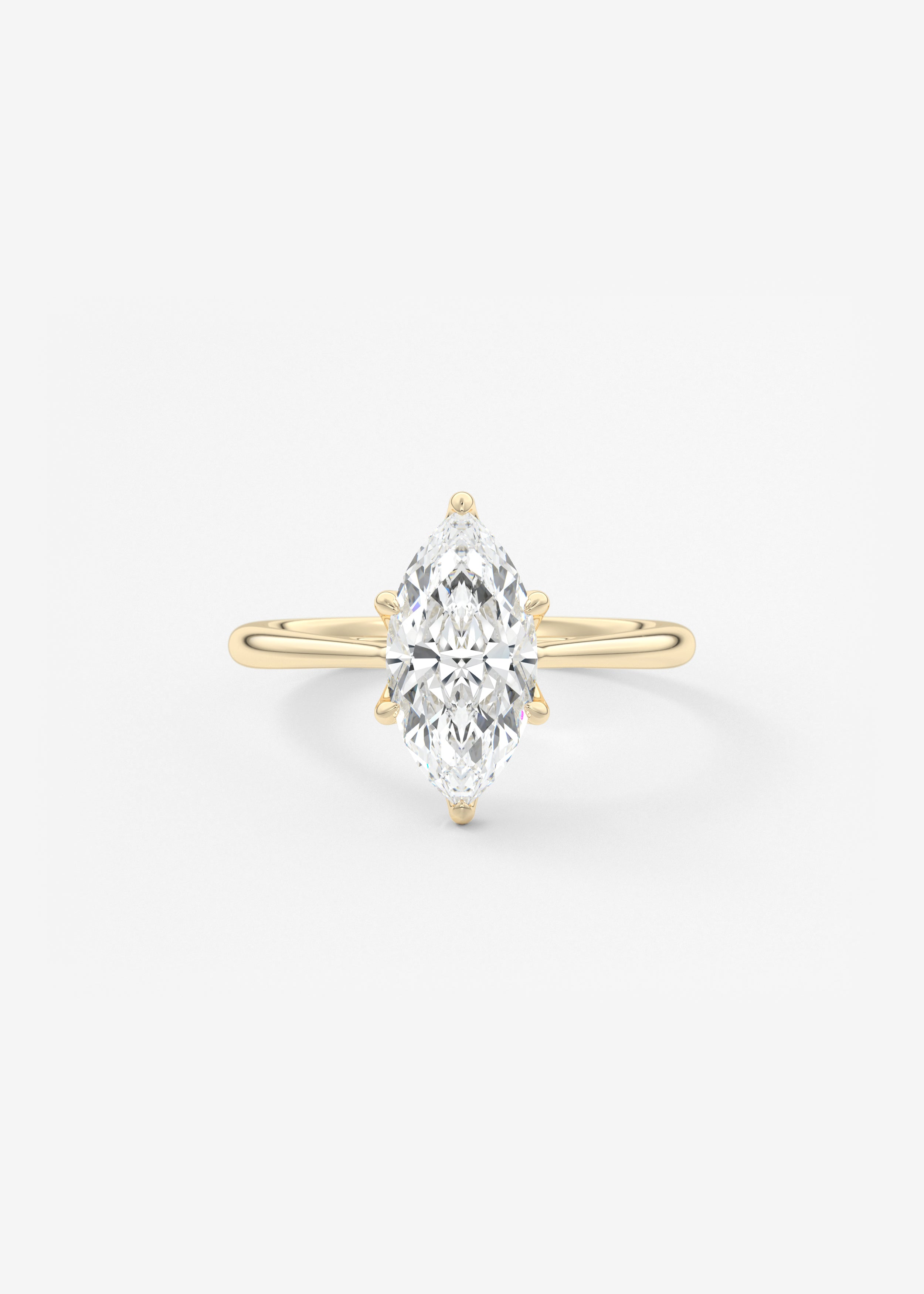 Marquise Cathedral Lab Grown Diamond Engagement Ring