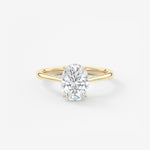 Oval Cathedral Lab Grown Diamond Engagement Ring