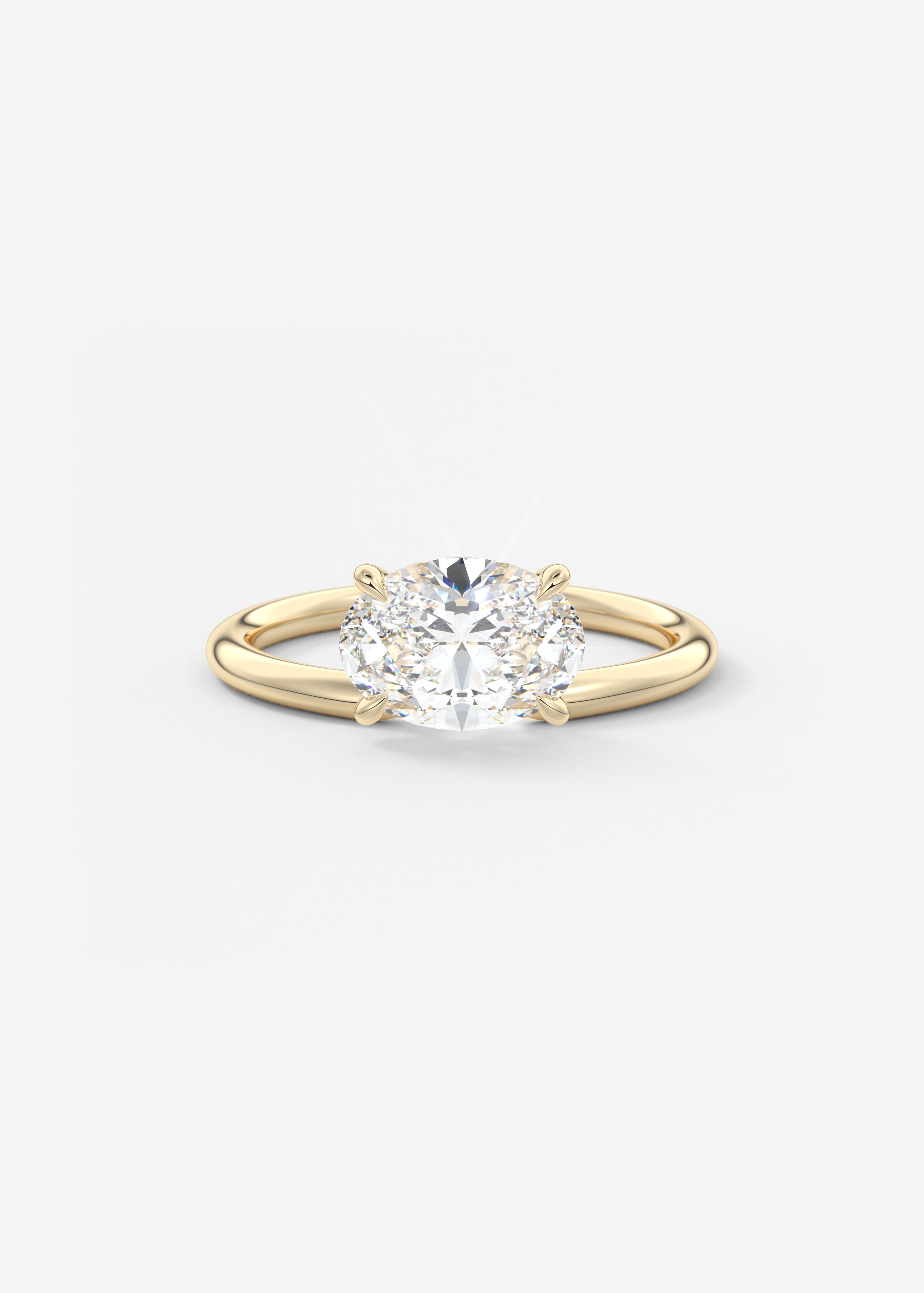 Oval Solitaire Lab Grown Diamond Engagement Ring