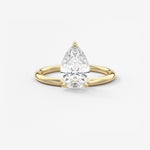 Pear Solitaire Lab Grown Diamond Engagement Ring