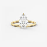 Pear Solitaire Lab Grown Diamond Engagement Ring