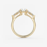 Pear Cluster Lab Grown Diamond Engagement Ring