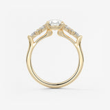 Pear Cluster Lab Grown Diamond Engagement Ring