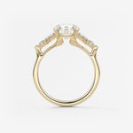 Round Cluster Lab Grown Diamond Engagement Ring