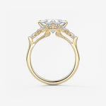Princess Cluster Lab Grown Diamond Engagement Ring