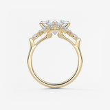 Princess Cluster Lab Grown Diamond Engagement Ring