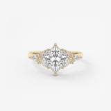 Princess Cluster Lab Grown Diamond Engagement Ring