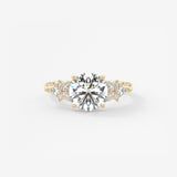 Round Cluster Lab Grown Diamond Engagement Ring