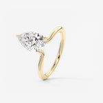 Pear Solitaire Lab Grown Diamond Engagement Ring