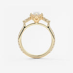 Marquise Cluster Lab Grown Diamond Engagement Ring