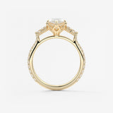 Marquise Cluster Lab Grown Diamond Engagement Ring