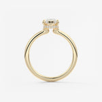 Marquise Hidden Halo Lab Grown Diamond Engagement Ring