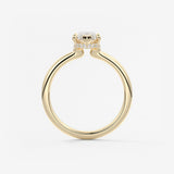 Marquise Hidden Halo Lab Grown Diamond Engagement Ring