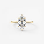 Marquise Hidden Halo Lab Grown Diamond Engagement Ring