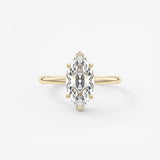 Marquise Hidden Halo Lab Grown Diamond Engagement Ring