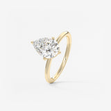 Pear Solitaire Lab Grown Diamond Engagement Ring