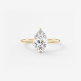 Pear Solitaire Lab Grown Diamond Engagement Ring